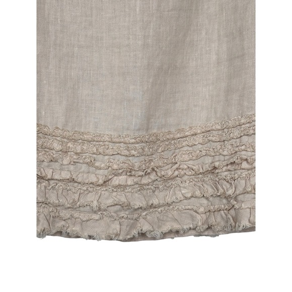 NEW Tommy Bahama Two Palms Tan FRAY FRINGE RUFFLE LINEN PENCIL SKIRT 10 $89.50 - Picture 4 of 10